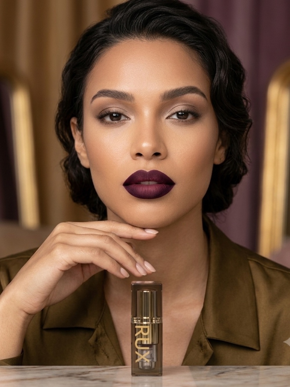 NIB 2 Tone Lipstick Matte PurpleDuo
